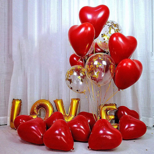 12-inch Red Heart Balloons