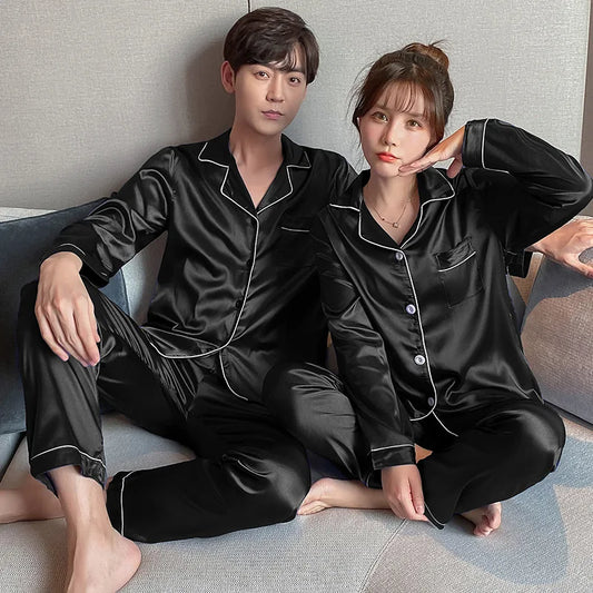 Couples Satin Pajama Sets